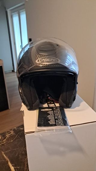 Casco Moto Caberg Carbon Look Visiera Chiara