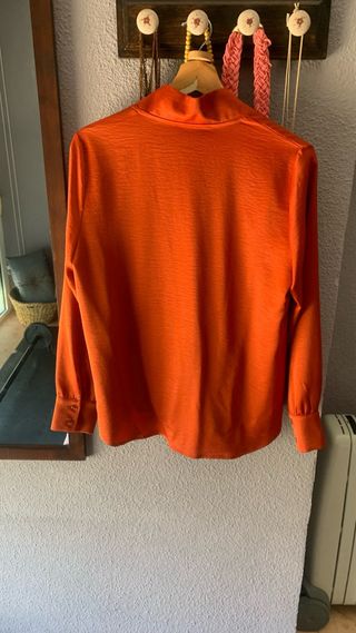 Blusa de vestir naranja Tresor