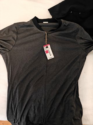 Maillot Ciclismo Talla L Gris