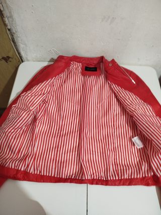 Chaqueta cuero roja