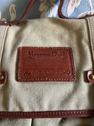 Bolso Porta Documentos Massimo Dutti Beige/Marrón