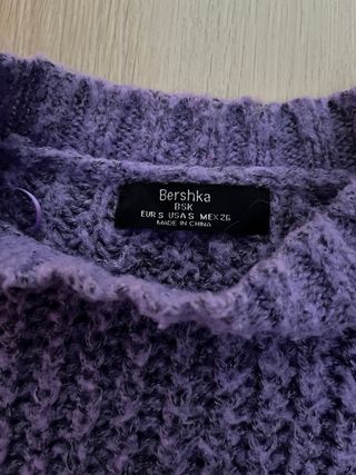 Jersey lana gorda morado Bershka talla S