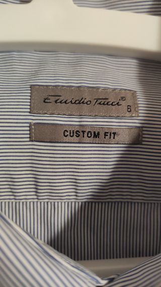 Camisa Emidio Tucci Rayas Azules Talla 6