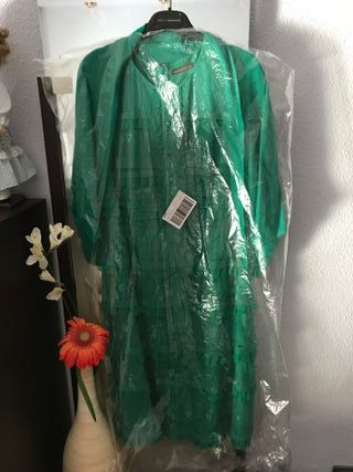 Vestido fiesta Amitie verde talla 42