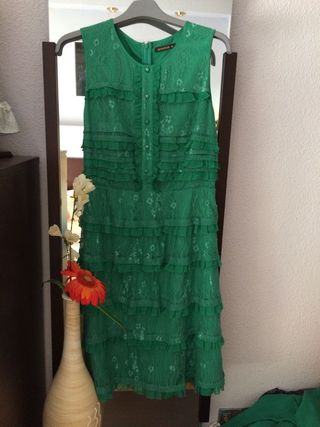 Vestido fiesta Amitie verde talla 42
