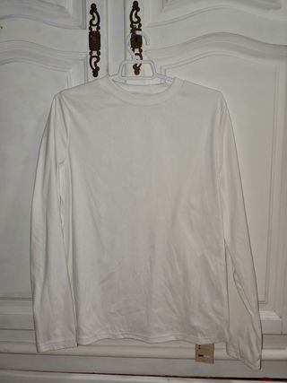 Camiseta blanca manga larga