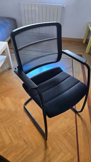 Sillas de oficina negras (4 unidades)