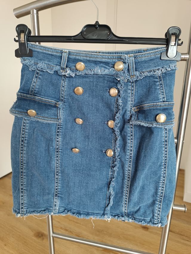 Minigonna Liu Jo denim con bottoni dorati