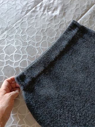 Falda larga de punto gris