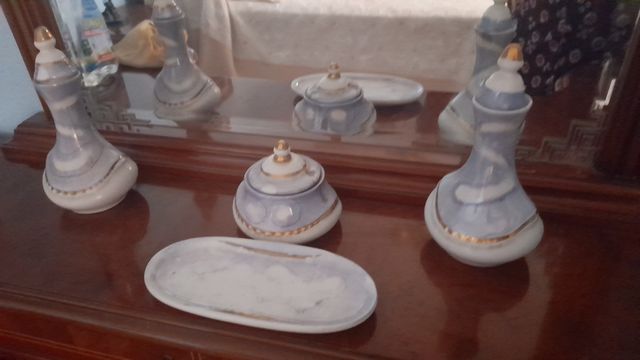 Juego tocador 4 piezas cerámica