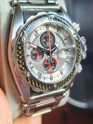 Reloj Festina Chrono-Bike Plata y Negro