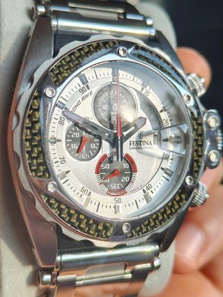 Reloj Festina Chrono-Bike Plata y Negro