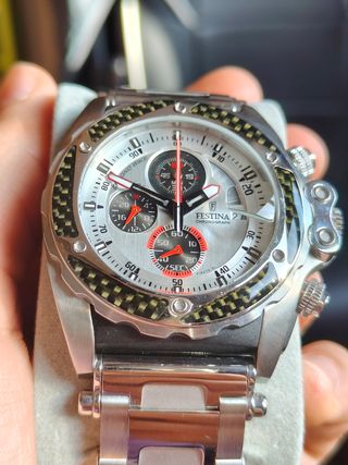 Reloj Festina Chrono-Bike Plata y Negro