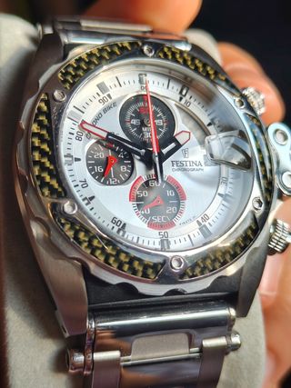 Reloj Festina Chrono-Bike Plata y Negro