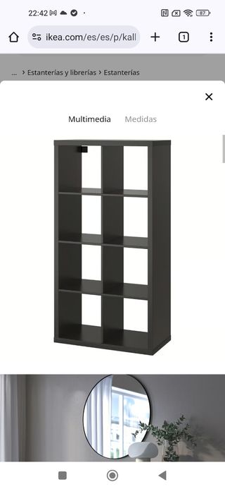 Estantería Kallax Ikea Negra