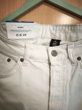 Vaqueros skinny Zara blancos rotos