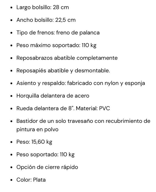 Silla de ruedas plegable con ruedas pequeñas