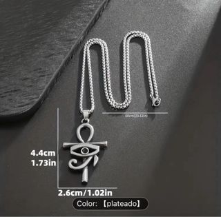 Collar Ankh Ojo de Horus Acero Inoxidable