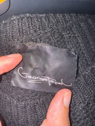 Maglione Georgette nero con scritta