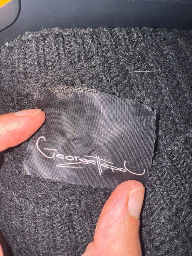 Maglione Georgette nero con scritta