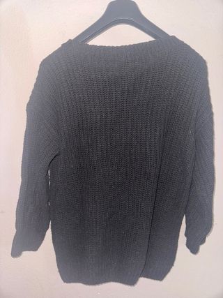 Maglione Georgette nero con scritta