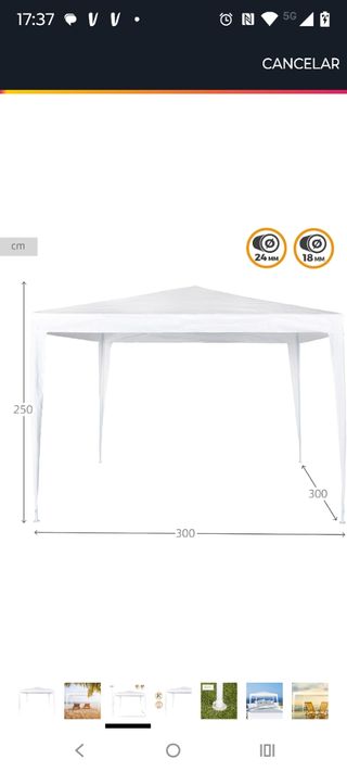 Cenador AKTIVE 300x300x250 cm