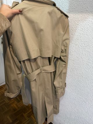 Gabardina Mango Talla XS Beige