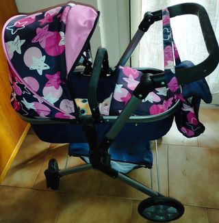 Passeggino per bambole con fantasia stelle