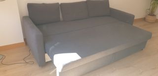 Sofá Cama Gris Tela