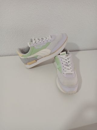 Zapatillas Puma Future Rider Verde y Blanco