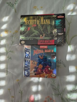 Lote Secret of Mana + Mega Man 2 (SNES/GB)
