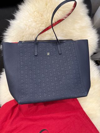 Bolso Carolina Herrera Azul y Rojo Original