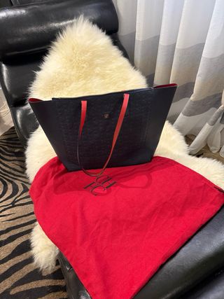 Bolso Carolina Herrera Azul y Rojo Original