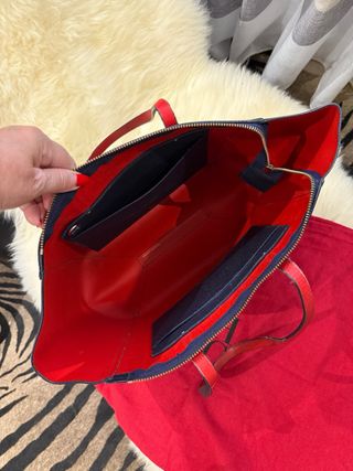 Bolso Carolina Herrera Azul y Rojo Original