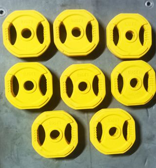 8 dischi pesi 1,25kg foro 30mm