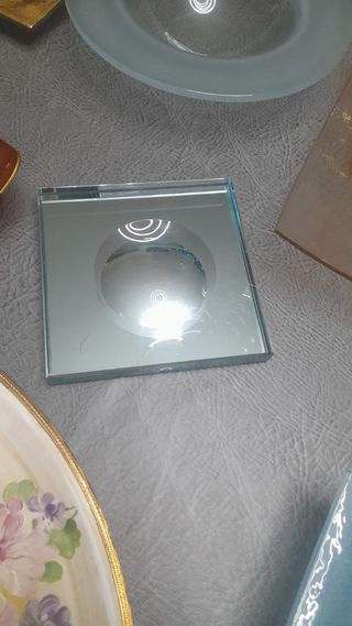 Centrotavola in vetro decorato colorato