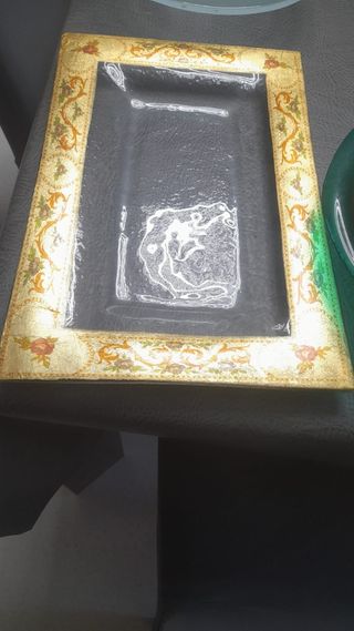 Centrotavola in vetro decorato colorato