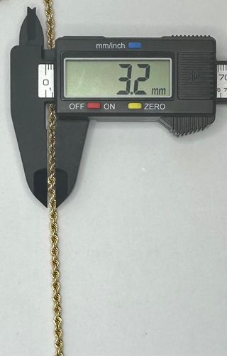 Cadena Salomónica de oro de 18k 12.66 g, 61 cm.