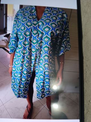 Camicia/vestito donna fantasia geometrica