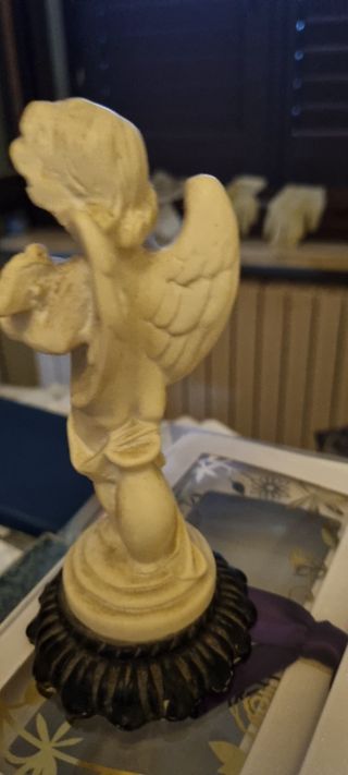 Statuetta angelo con arpa