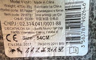 Casco equitación Fouganza 140 terciopelo negro