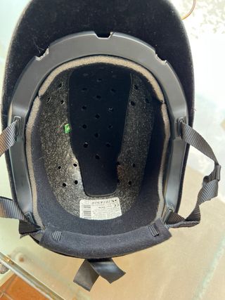 Casco equitación Fouganza 140 terciopelo negro