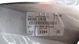 Rejilla Parachoques Delantero Kia 86560J7010