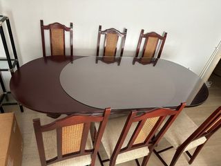 Mesa de comedor extensible madera,
