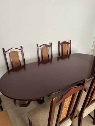Mesa de comedor extensible madera,