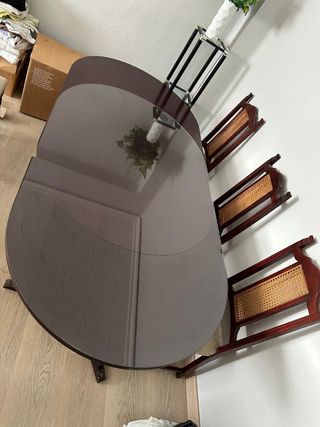 Mesa de comedor extensible madera,
