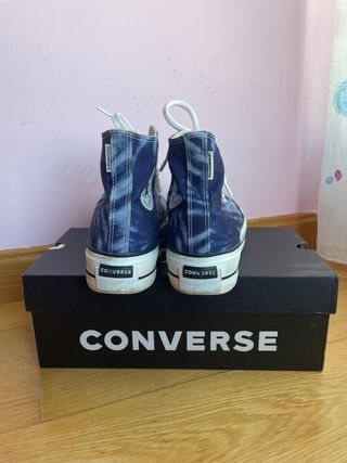 Converse plataforma Tie Dye azules talla 37.5