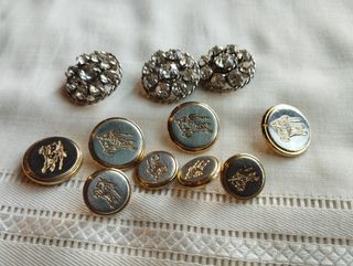 ANTIGUOS BOTONES METALICOS 3  BOTON JOYA STRASS