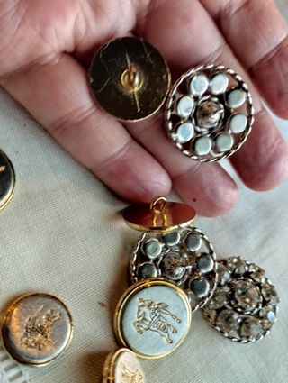 ANTIGUOS BOTONES METALICOS 3  BOTON JOYA STRASS