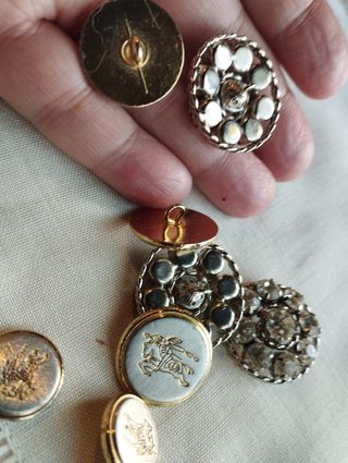 ANTIGUOS BOTONES METALICOS 3  BOTON JOYA STRASS